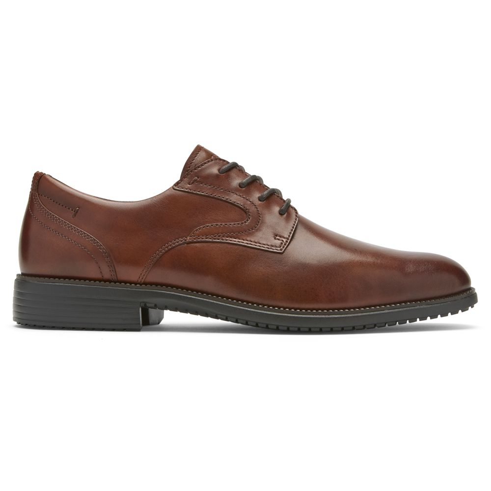 Rockport Total Motion Dressport Plain Toe - Mens Oxfords - Brown - NZ (YIF-416890)